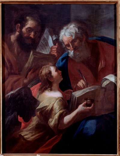 Voorstelling van Sint Matteüs en een andere evangelist door Gian Lorenzo and Michelangelo Bertolotto