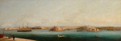 Grote Haven en Drie Steden vanaf de kade van Valletta, 1869 door Giancinto Gianni