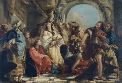 Christus en de overspelige vrouw door Giandomenico (1727 1804) Tiepolo