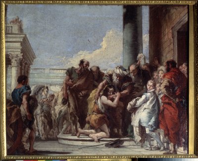 De terugkeer van de verloren zoon door Giandomenico  Tiepolo
