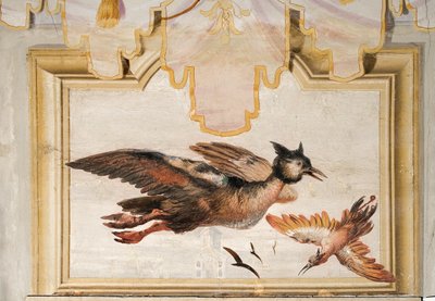 Een Paar Exotische Vogels, uit de Chinese Kamer in de Foresteria door Giovanni Domenico Tiepolo