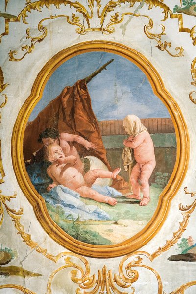 Fresco uit de Putti Kamer, in de Foresteria door Giovanni Domenico Tiepolo