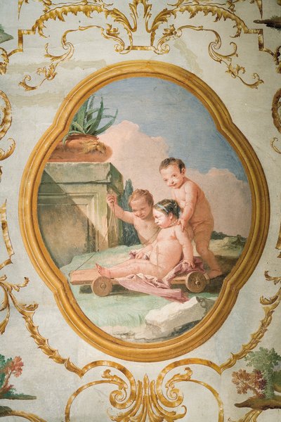 Fresco uit de Putti Kamer, in de Foresteria door Giovanni Domenico Tiepolo