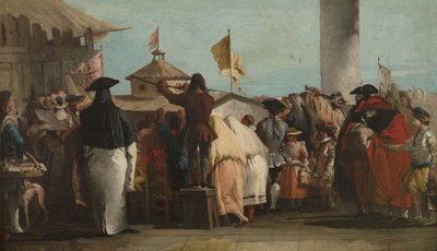 Mondo Novo, ca. 1764-1765 door Giovanni Domenico Tiepolo