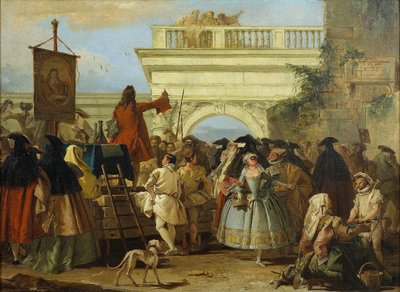 De charlatan door Giovanni Domenico Tiepolo