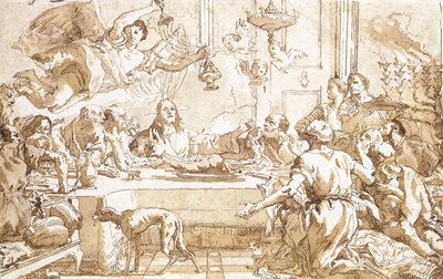 Het Laatste Avondmaal door Giovanni Domenico Tiepolo