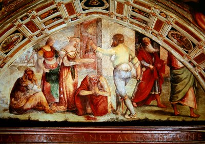 De onthoofding van Johannes de Doper, 1519 door Giannicola di Paolo