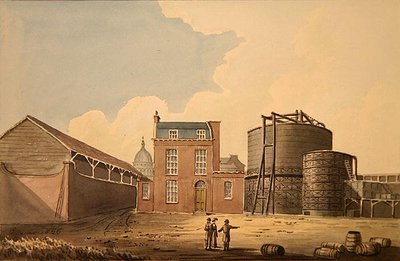 Uitzicht op Phoenix Gas Works, Bankside door Gideon Yates