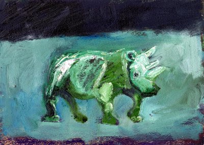 Neushoorn, 2002 door Gigi Sudbury