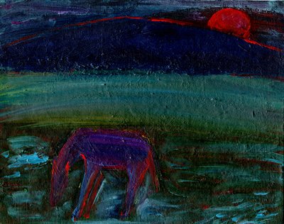 Het paard en de rode maan, 2016 door Gigi Sudbury