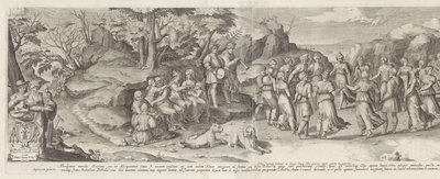 Huwelijk van Isaak en Rebekka door Gijsbert Van Veen