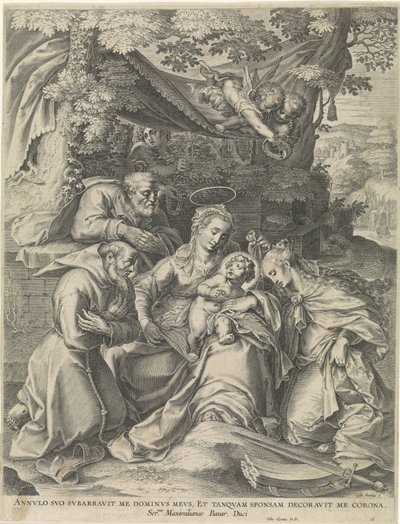 Mystiek huwelijk van H. Catharina van Alexandrië door Gijsbert Van Veen