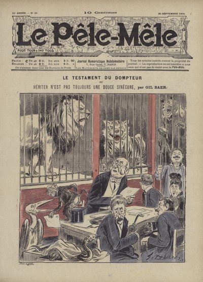 Het testament van de dompteur of erven is niet altijd een zoete sinecure door Gil Baer