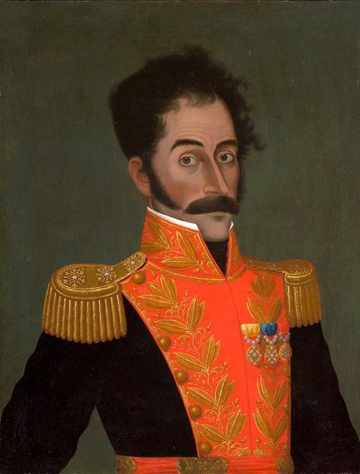 Portret van Simon Bolivar (De Bevrijder) door Gil de Castro