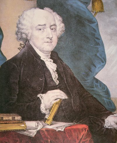 John Adams (1735-1826) uitgegeven door Nathaniel Currier (1813-88) door Gilbert (after) Stuart
