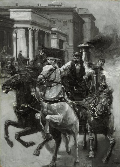 Haast naar het vuur, ca. 1900 door Gilbert Gaul