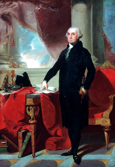 George Washington 1732-99, 1796 door Gilbert Stuart
