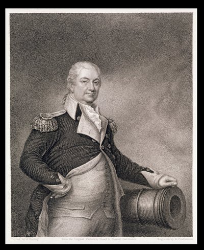 Generaal-majoor Henry Knox gegraveerd door John Francis Eugene Prud