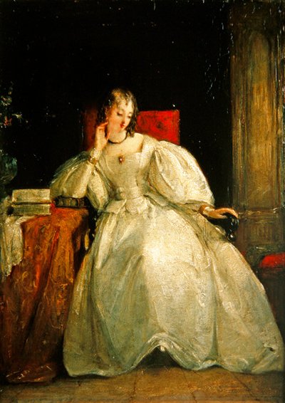 Portret van een Dame door Gilbert Stuart Newton
