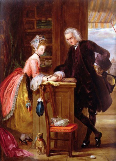 Yorick en de Grisette, uit Sternes A Sentimental Journey door Gilbert Stuart after Newton