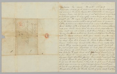 Brief aan Samuel Fox van Giles Saunders over de slavenhandel, 9 maart 1847 door Giles Saunders