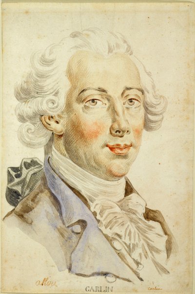 Portret van Carlo Antonio Bertinazzi 1710-1783, 1740s door Gilles Allou