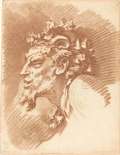 Hoofd van een faun door Gilles Demarteau
