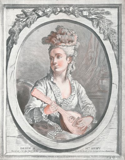 Portret van Madame Huet door Gilles Demarteau