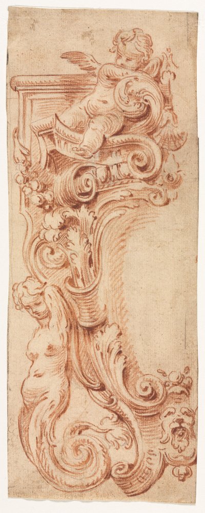 Ontwerp voor een Cartouche door Gilles Marie Oppenord