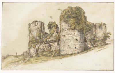 Gezicht op het Château de César te Vau door Gilles Neyts