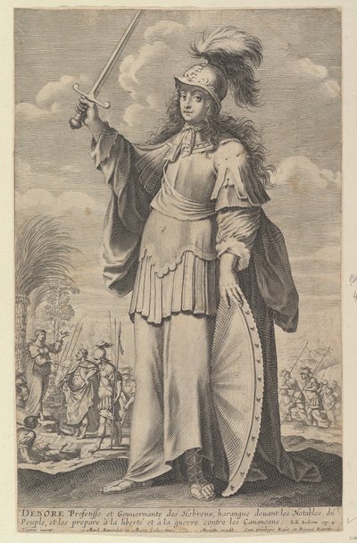 Déborah, 1647 door Gilles Rousselet and Abraham Bosse
