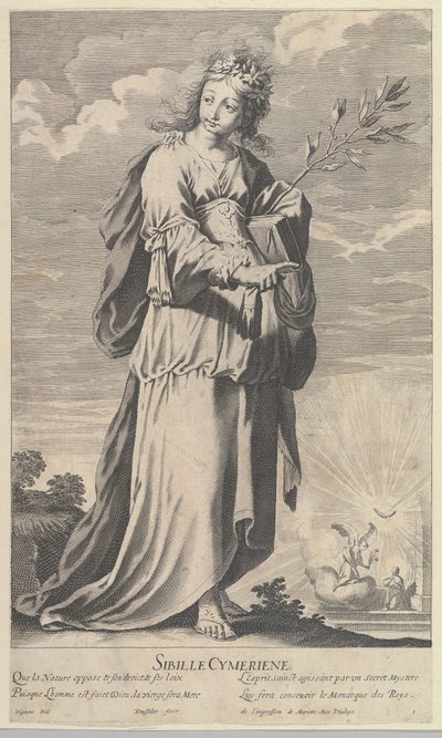 Sibylle Cimmérienne door Gilles Rousselet and Abraham Bosse