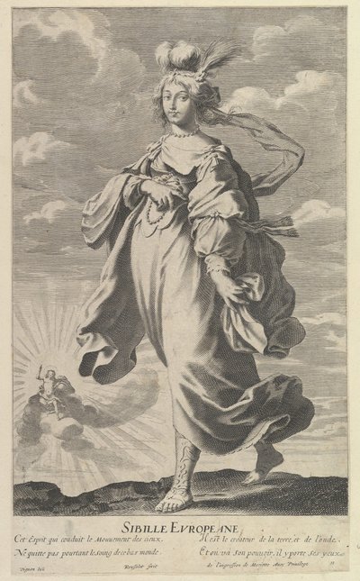 Sibylle Européenne door Gilles Rousselet and Abraham Bosse