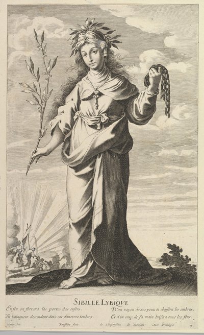 Sibylle Lybique, ca. 1635 door Gilles Rousselet and Abraham Bosse
