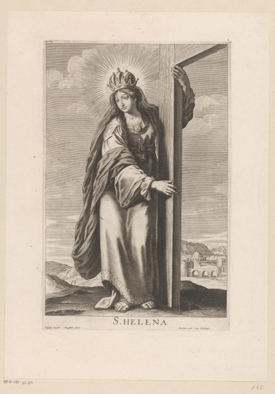 Heilige Helena bij het kruis door Gilles Rousselet