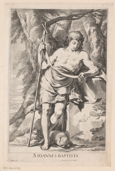 Johannes de Doper met staf en lam door Gilles Rousselet