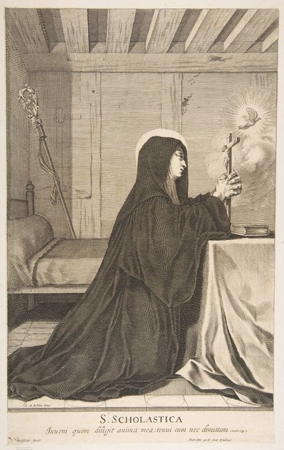 Sint Scholastica door Gilles Rousselet