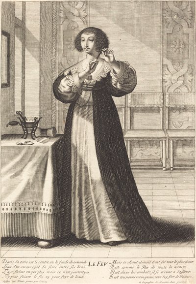 Het vuur door Gilles Rousselet after Grégoire Huret