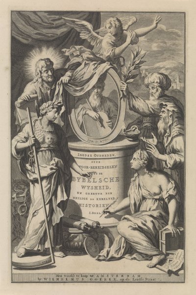 Bijbelfiguren onthullen het portret van Mozes door Gilliam van der Gouwen