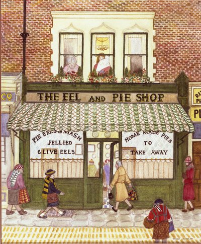 De Paling en Taartenwinkel, 1989 door Gillian Lawson