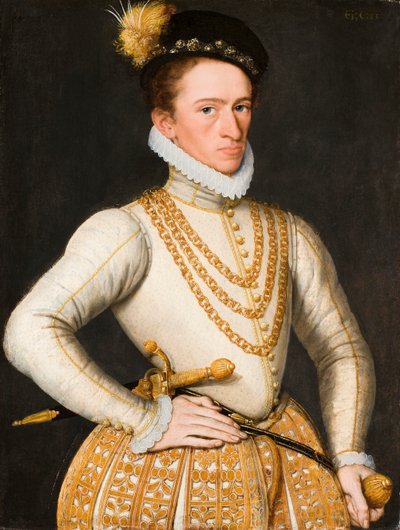 Portret van een onbekende edelman, 1575 door Gillis Claeissens