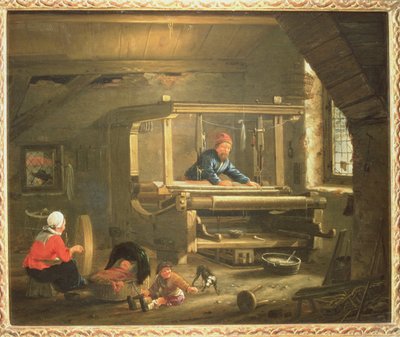 De Werkplaats van een Wever door Gillis Rombouts