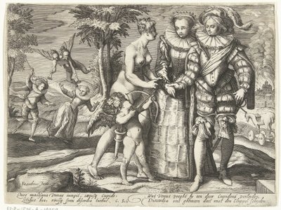 Venus, Amor en Discordia door Gillis van Breen (attributed to)