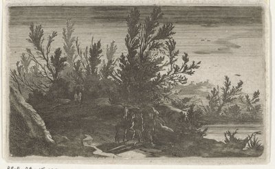 Landschap bij nacht door Gillis van Scheyndel (I)