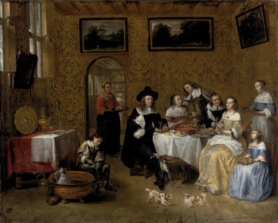 Portret van een Familie door Gillis van Tilborgh