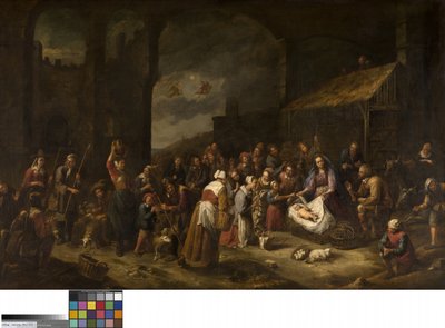 De aanbidding van de herders door Gillis van Tilborgh