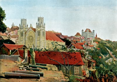 Katholieke Kathedraal, Paleis van de Koningin, eind 19e eeuw door Gillot