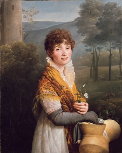 Portret van een jonge vrouw, ca. 1807-1810 door Gioacchino Giuseppe Serangeli