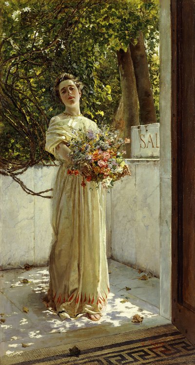 De Bloemenplukker door Gioacchino Pagliei