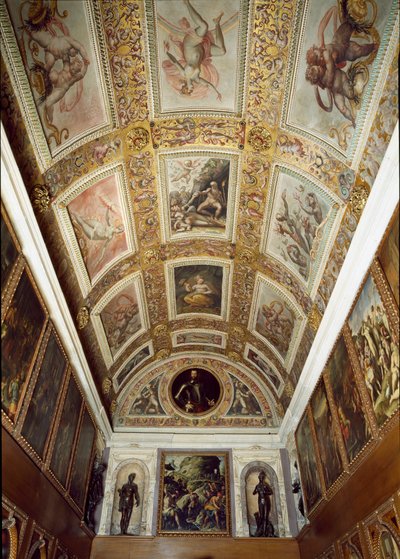 Verhaal van Prometheus (plafond van de Studiolo de Francesco I de Medici) door Giorgio (and workshop) Vasari